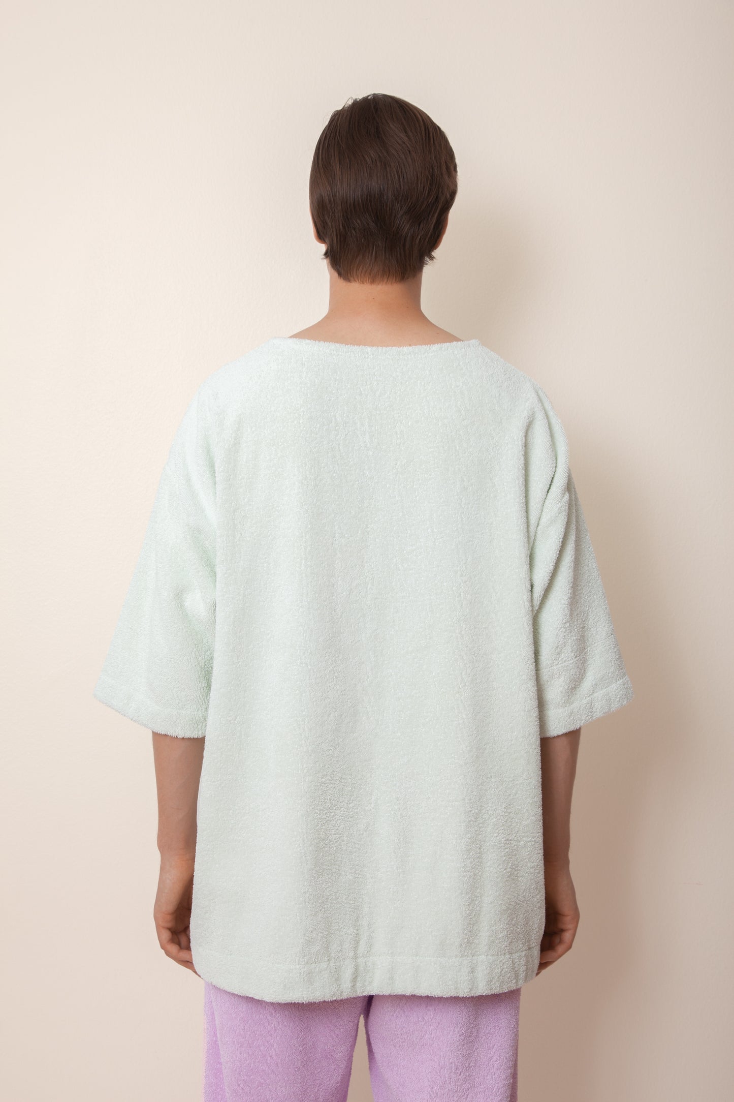 Unisex Terry Half Sleeve in Ice Mint