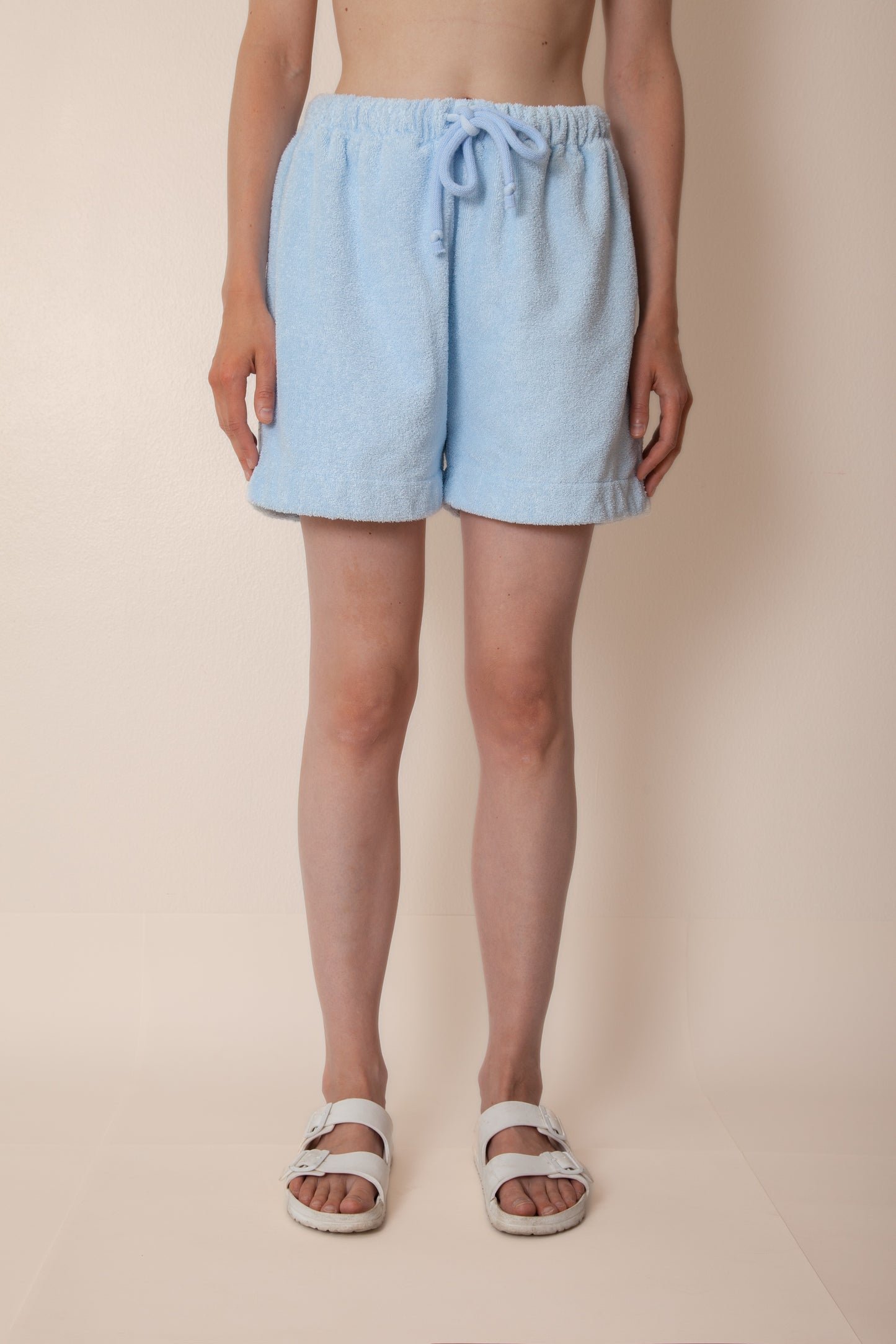 Unisex Terry Minishorts in Cloudy Blue