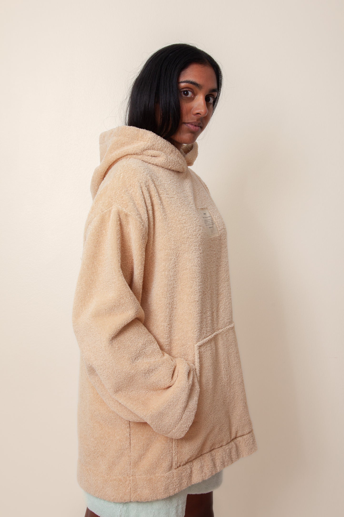 Unisex Regular Terry Hoodie in Coffee