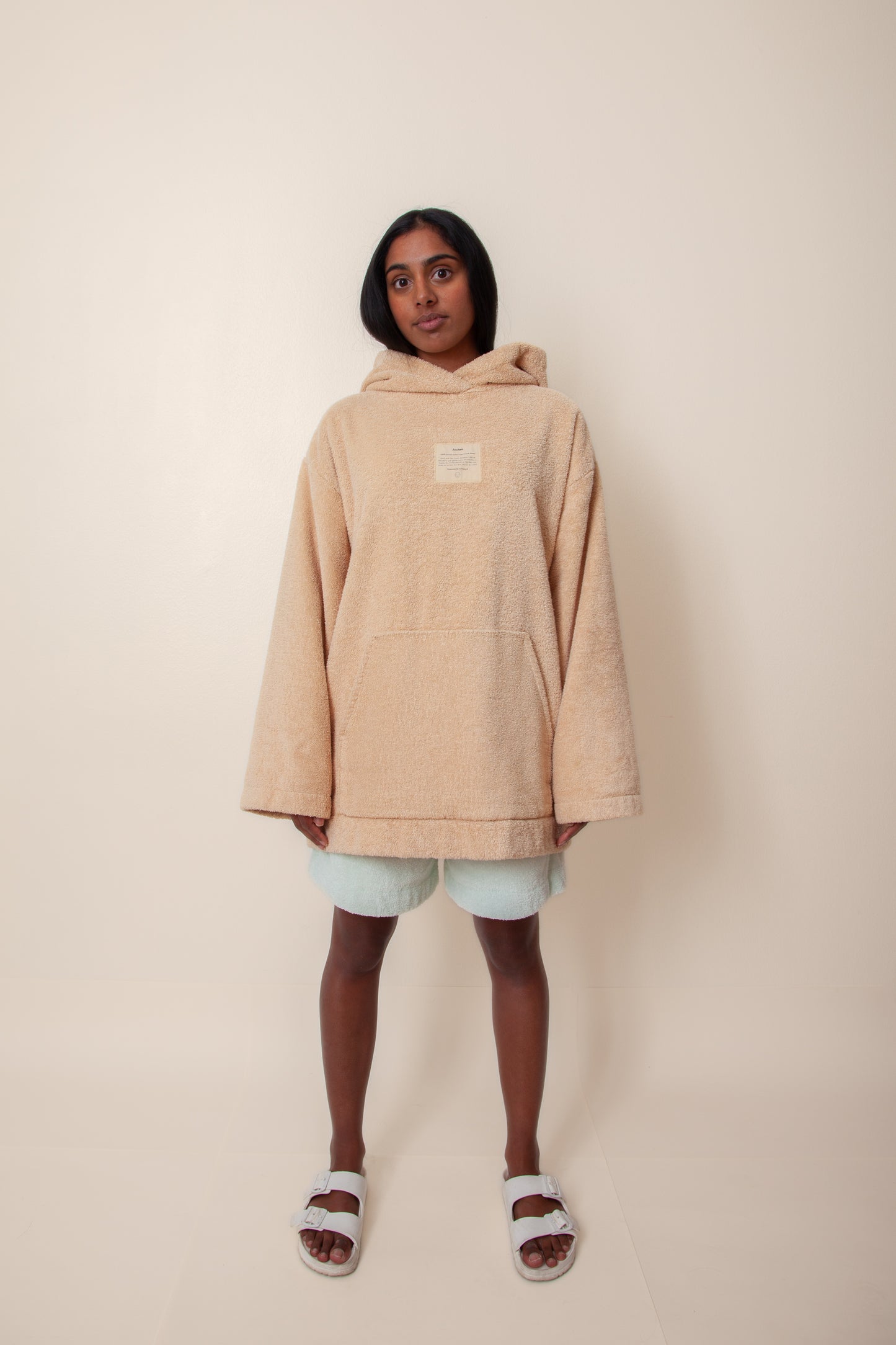 Unisex Regular Terry Hoodie in Coffee