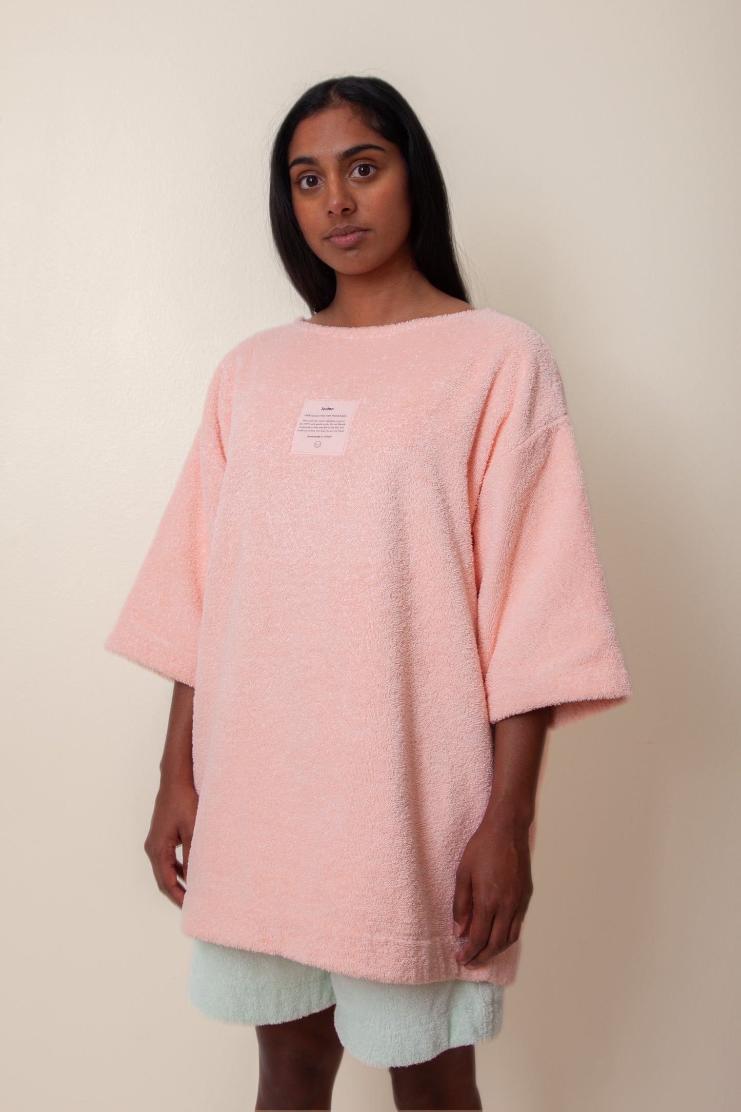 Unisex Terry Half Sleeve in Flamingo