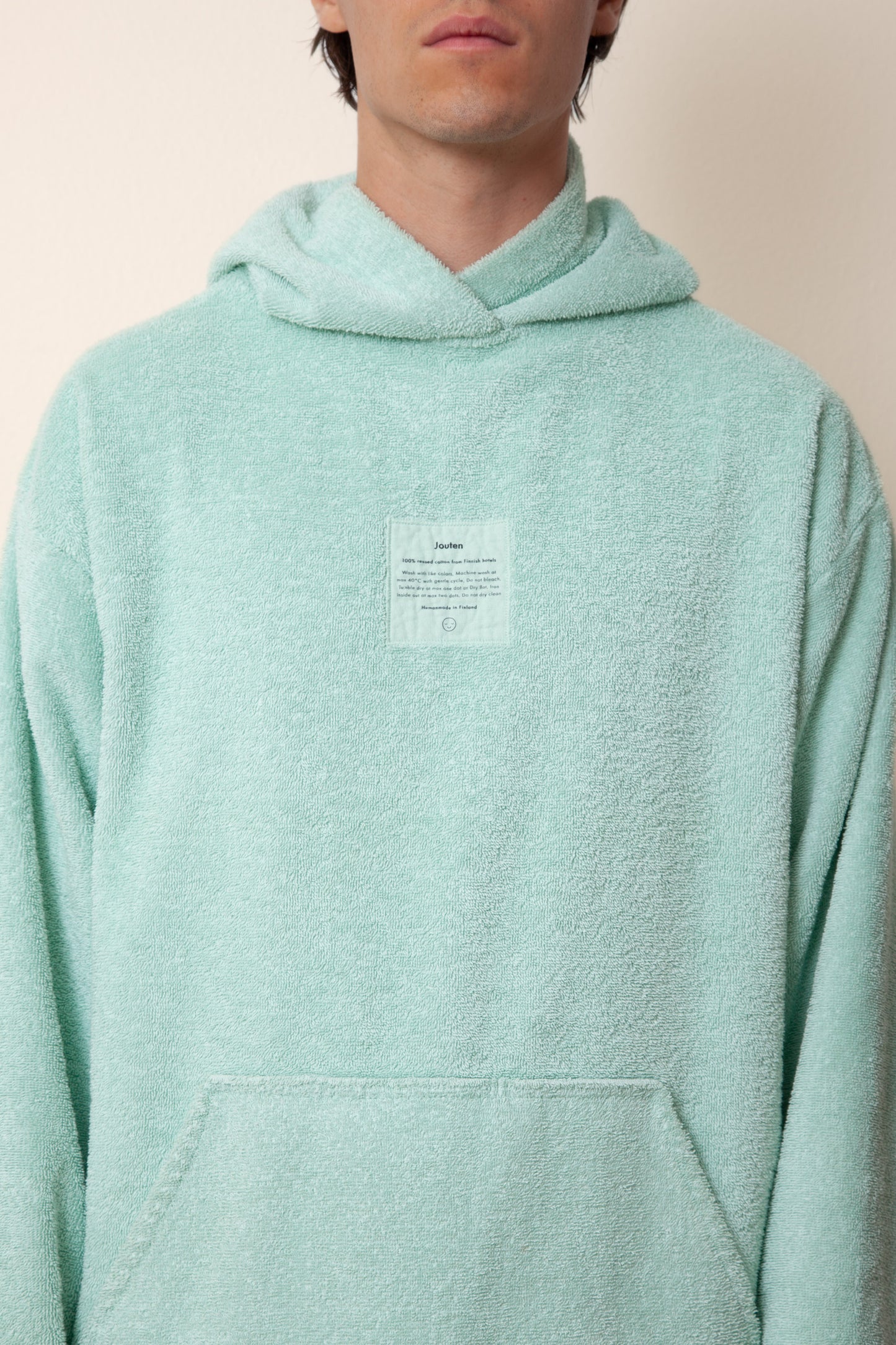 Unisex Regular Terry Hoodie in Mint