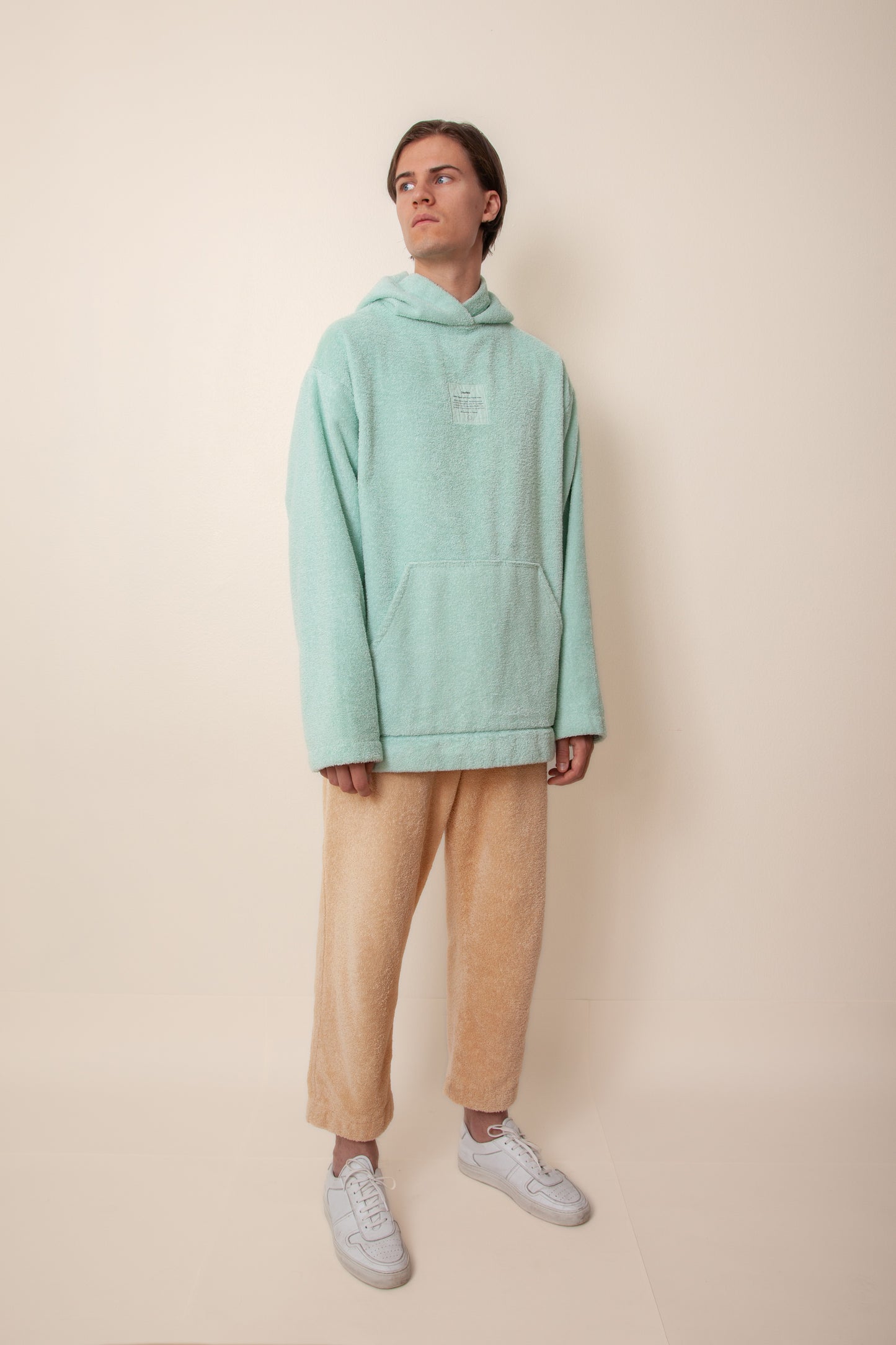 Unisex Regular Terry Hoodie in Mint