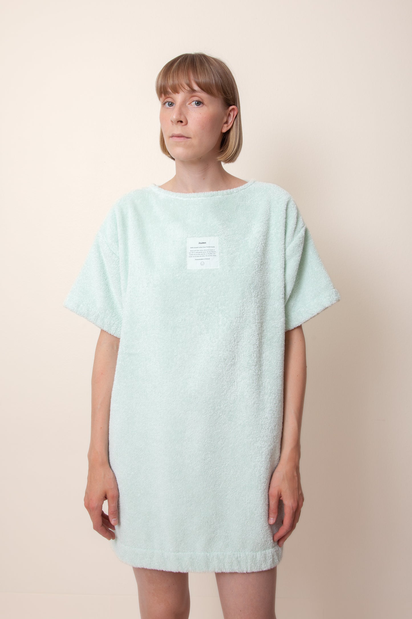 Unisex Overlong Terry Shirt in Ice Mint