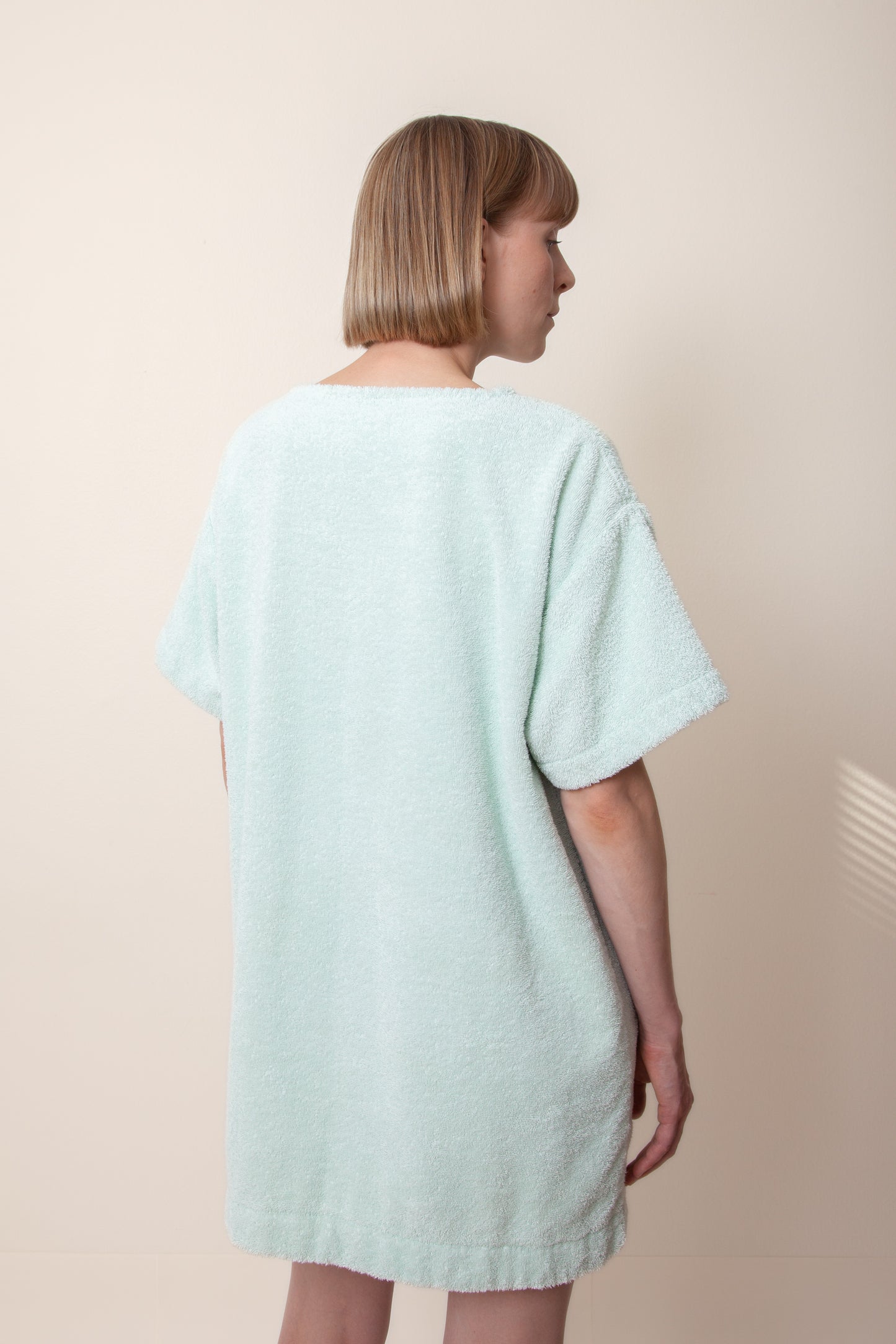 Unisex Overlong Terry Shirt in Ice Mint