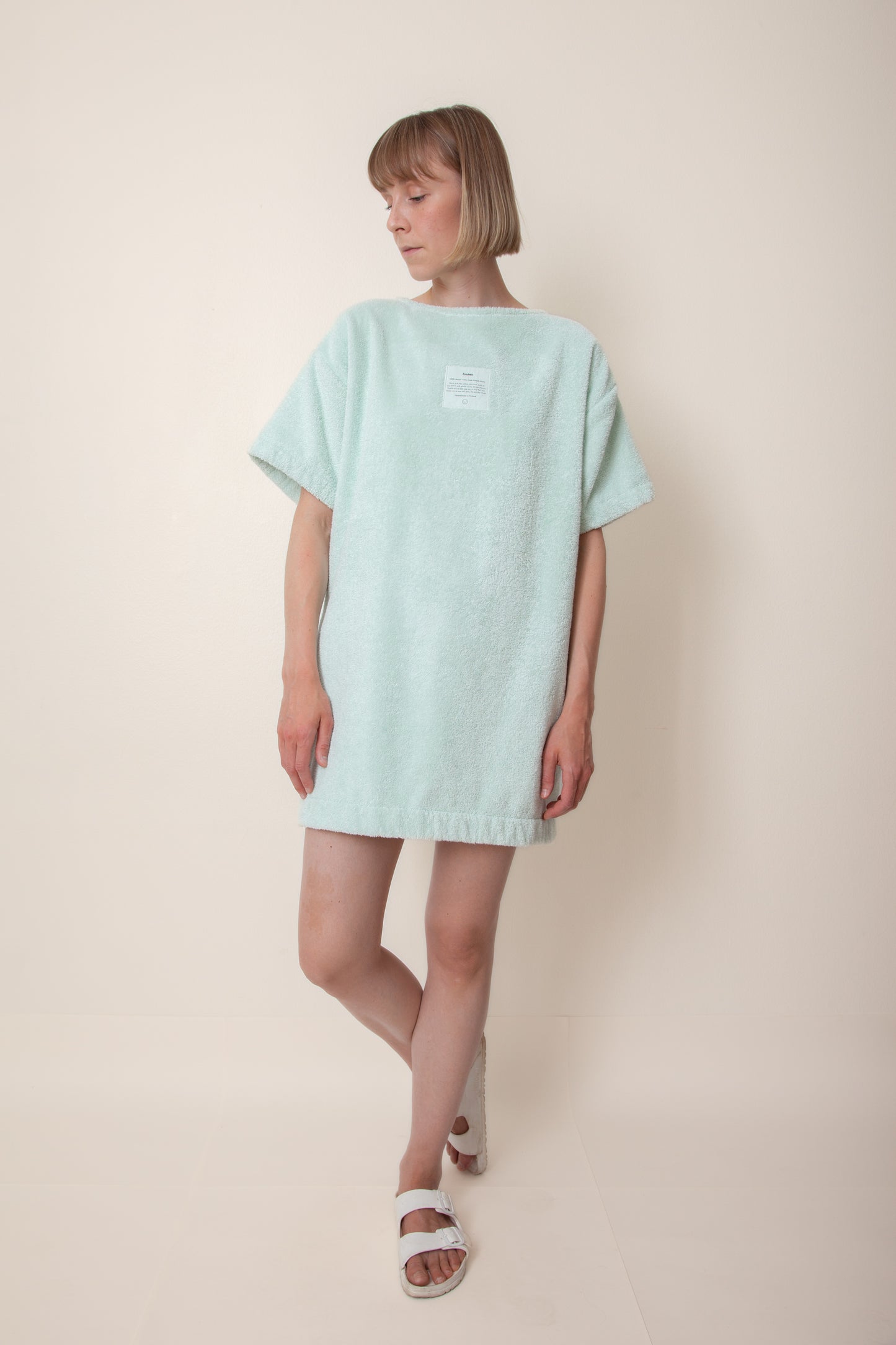 Unisex Overlong Terry Shirt in Ice Mint