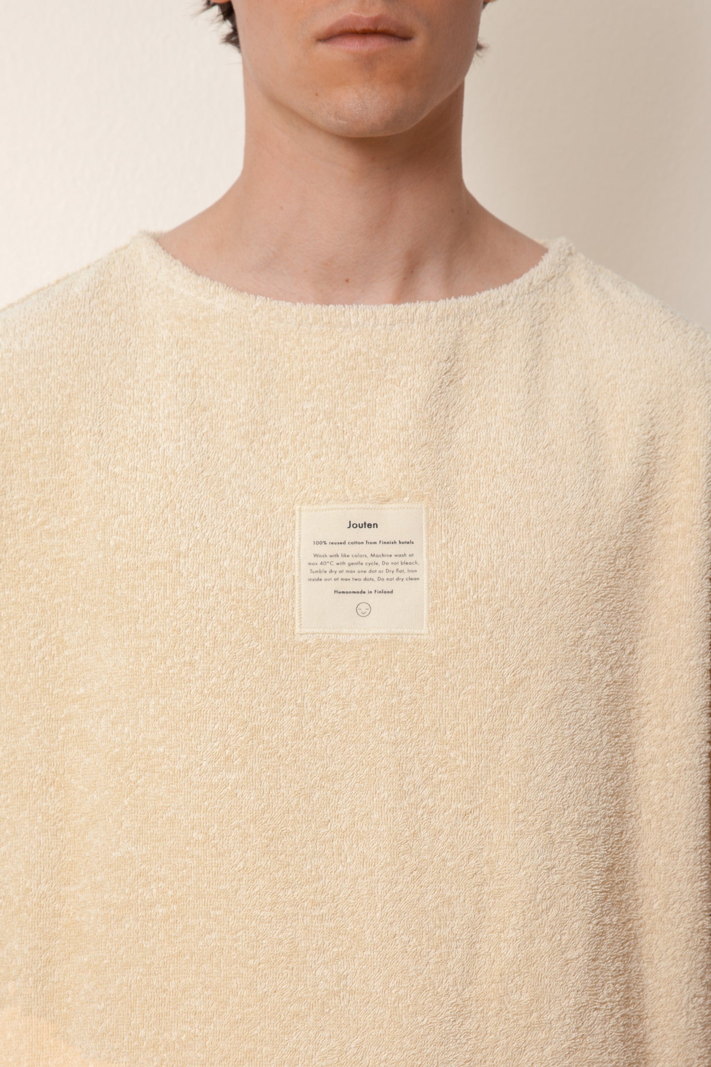 Unisex Sleeveless Terry Shirt in Sand