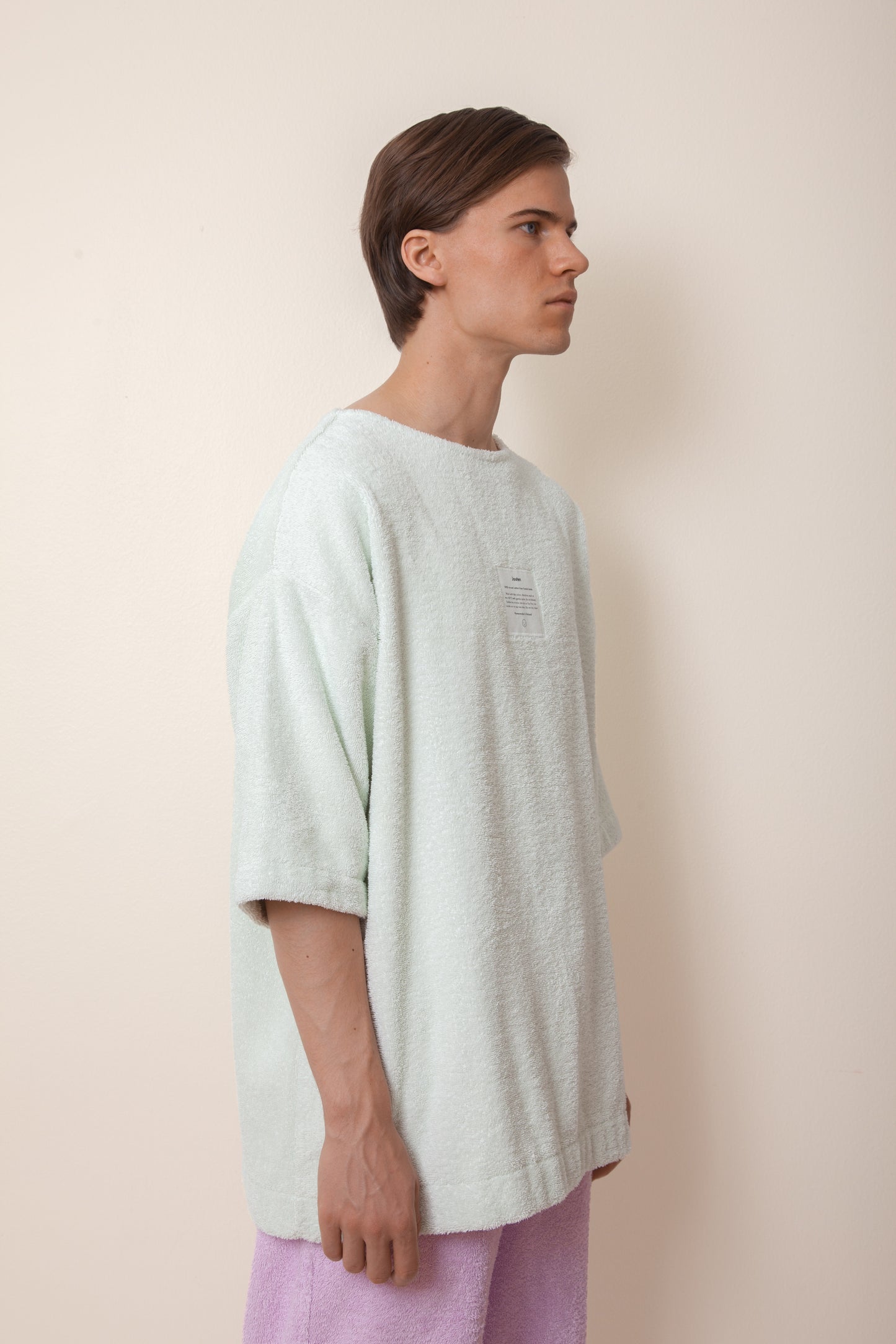 Unisex Terry Half Sleeve in Ice Mint
