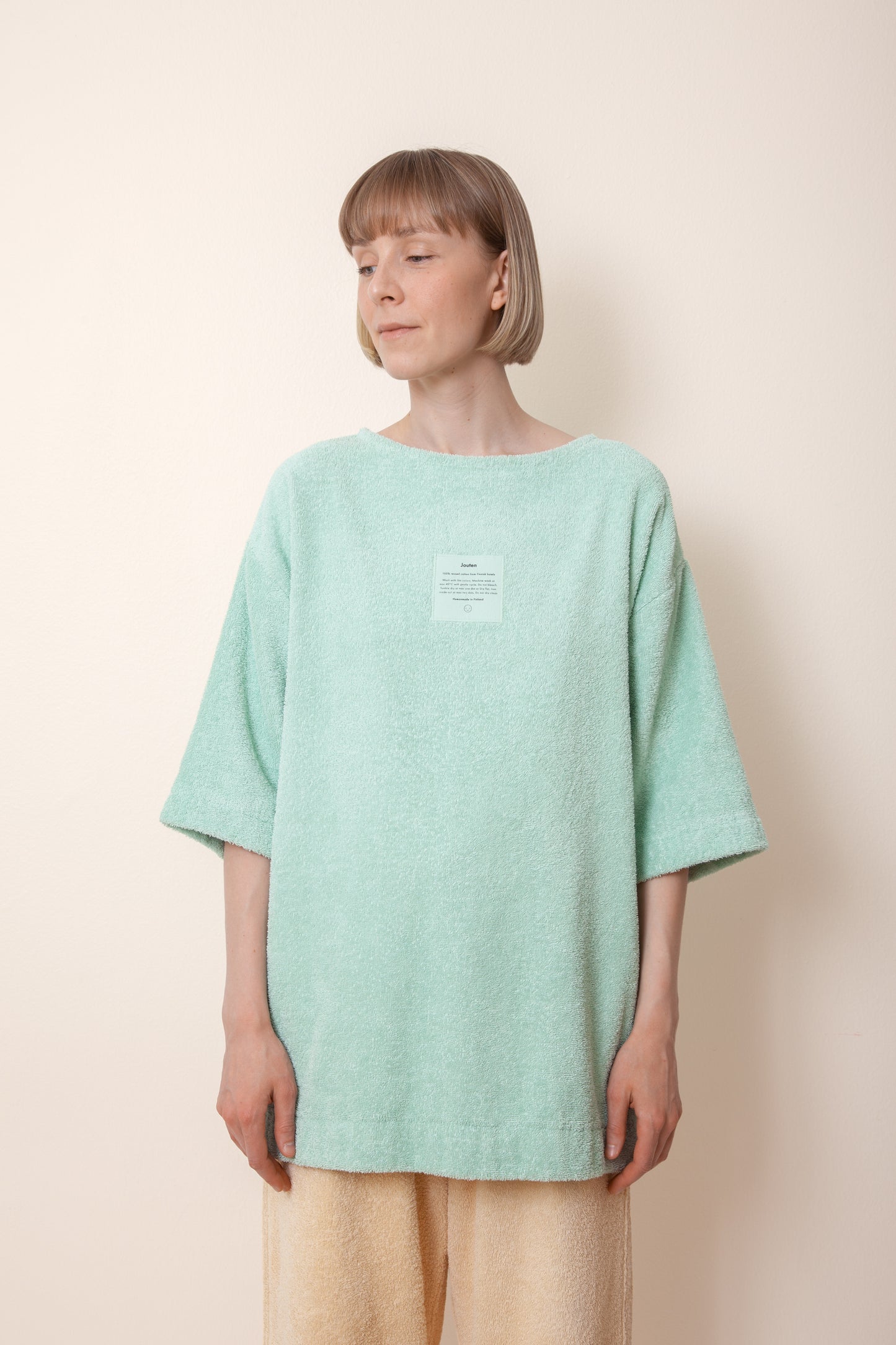 Unisex Terry Half Sleeve in Mint