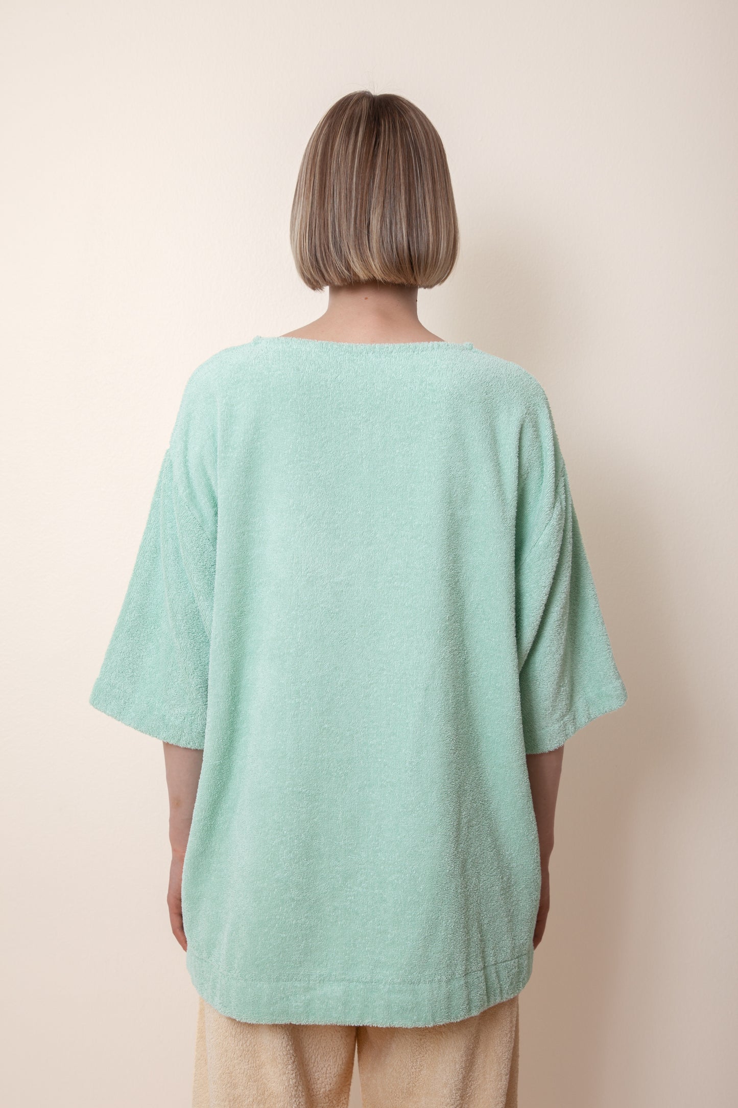 Unisex Terry Half Sleeve in Mint