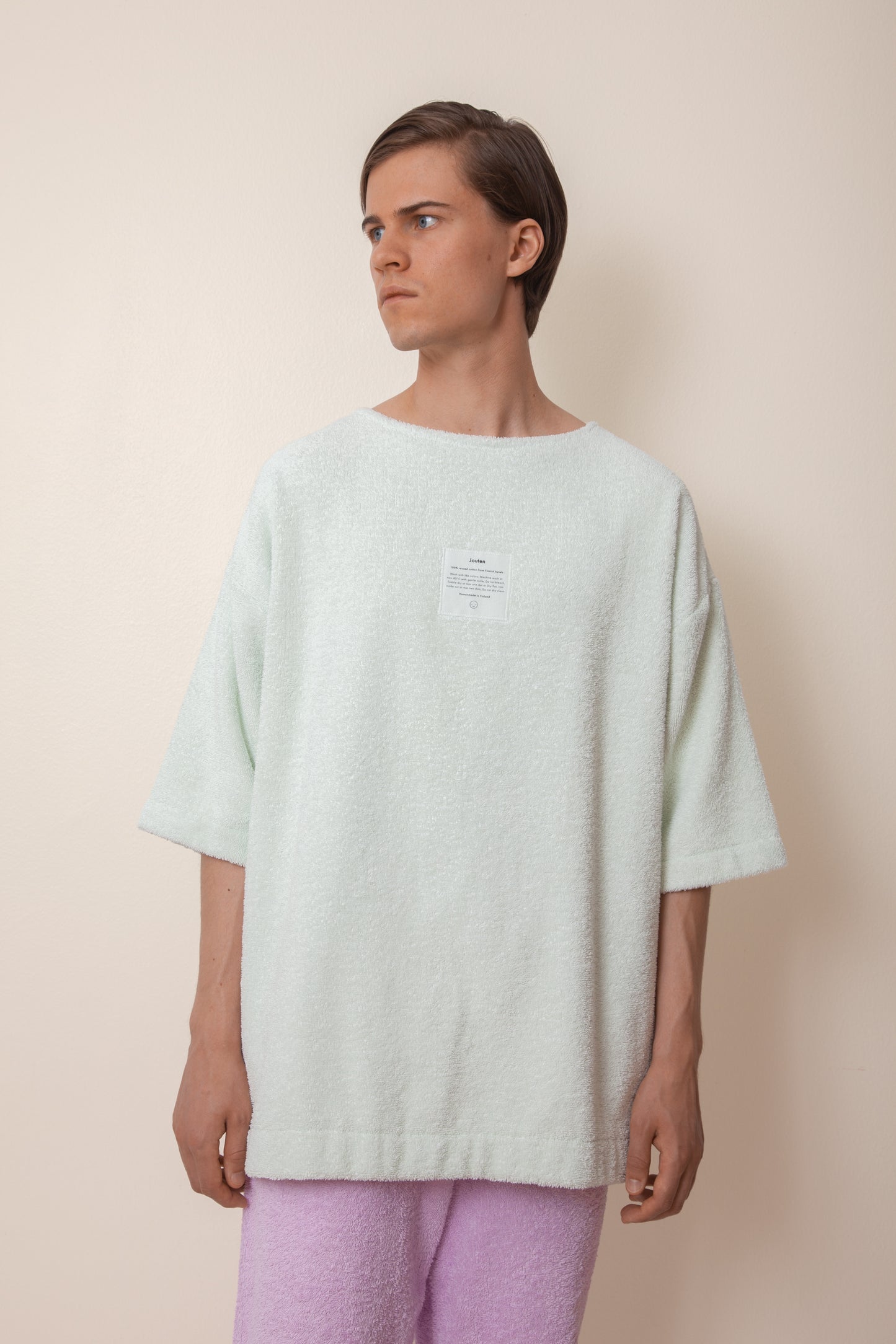 Unisex Terry Half Sleeve in Ice Mint