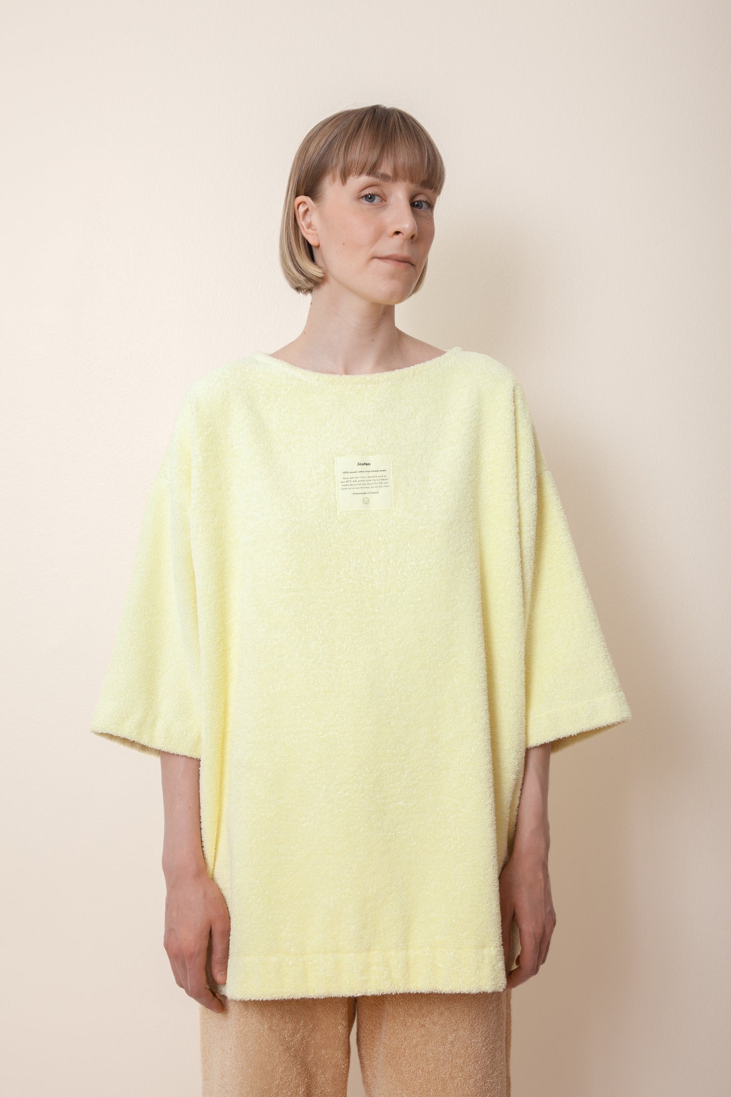 Unisex Terry Half Sleeve in Lemon