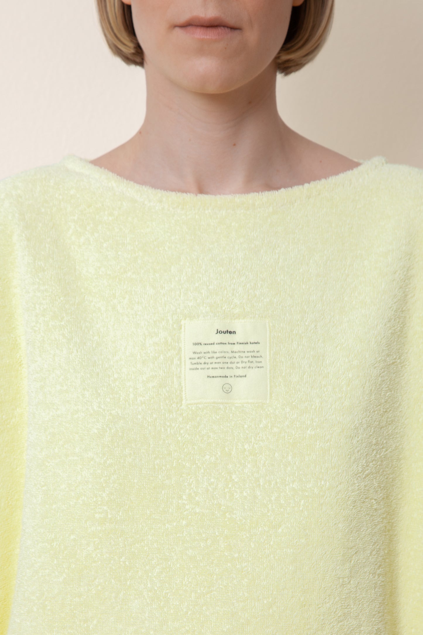 Unisex Terry Half Sleeve in Lemon