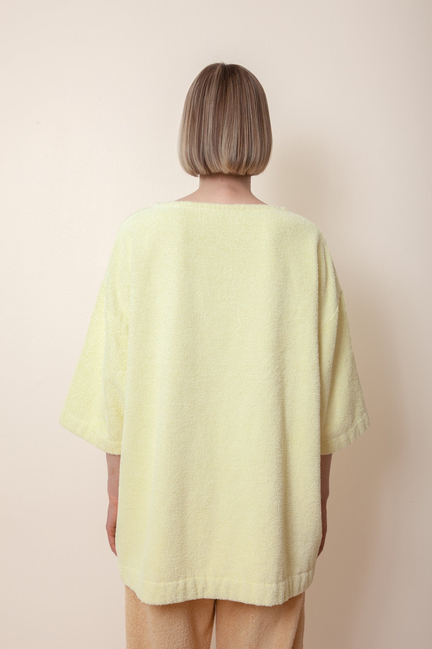 Unisex Terry Half Sleeve in Lemon