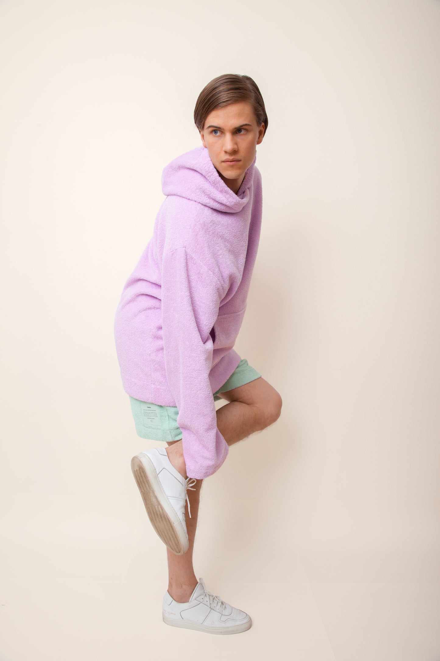 Unisex Terry Basketball Shorts in Mint
