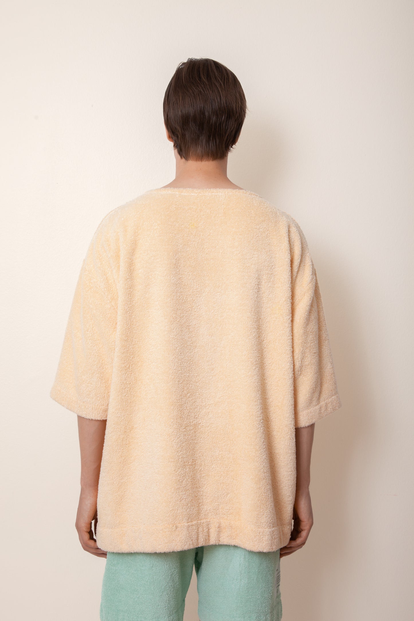 Unisex Terry Half Sleeve in Peach