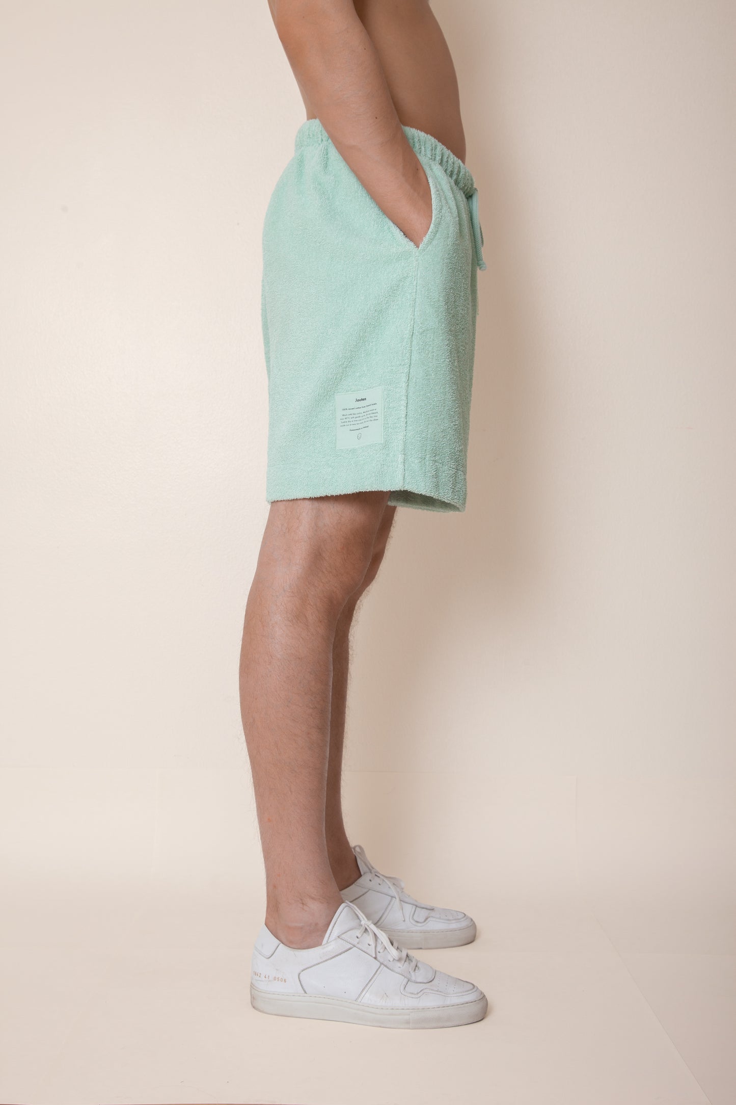 Unisex Terry Basketball Shorts in Mint