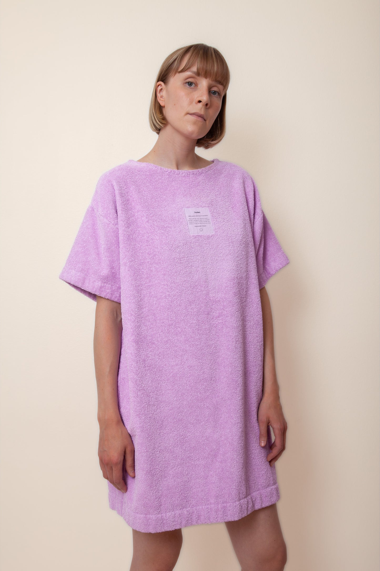 Unisex Overlong Terry Shirt in Lupine