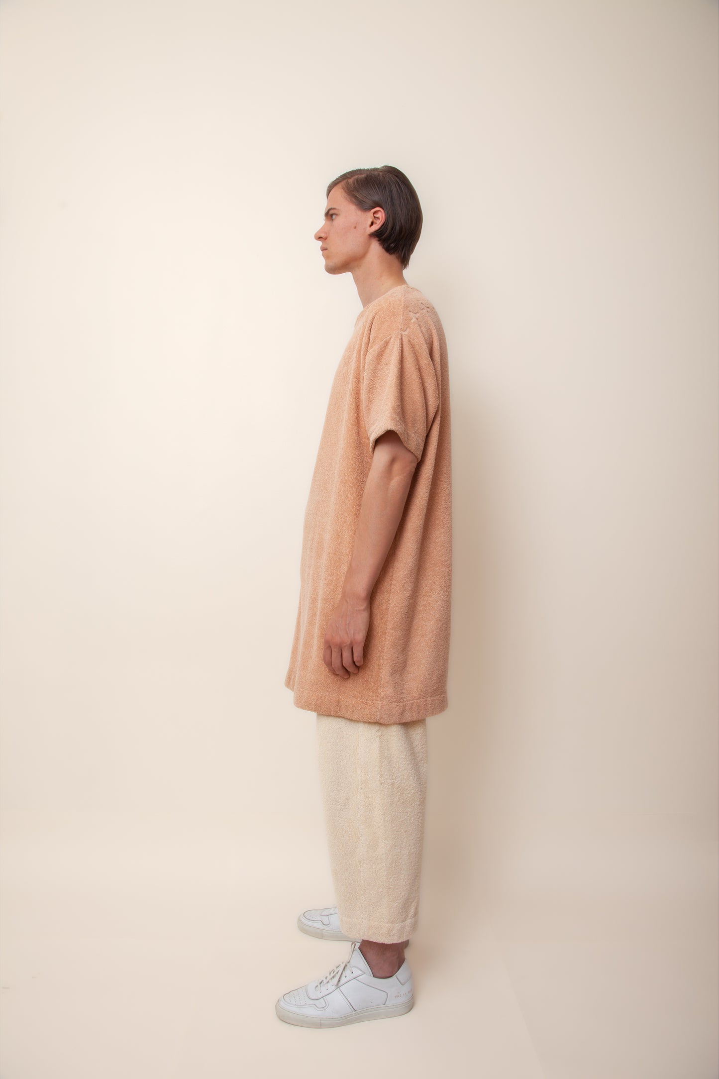 Unisex Overlong Terry Shirt in Coffee