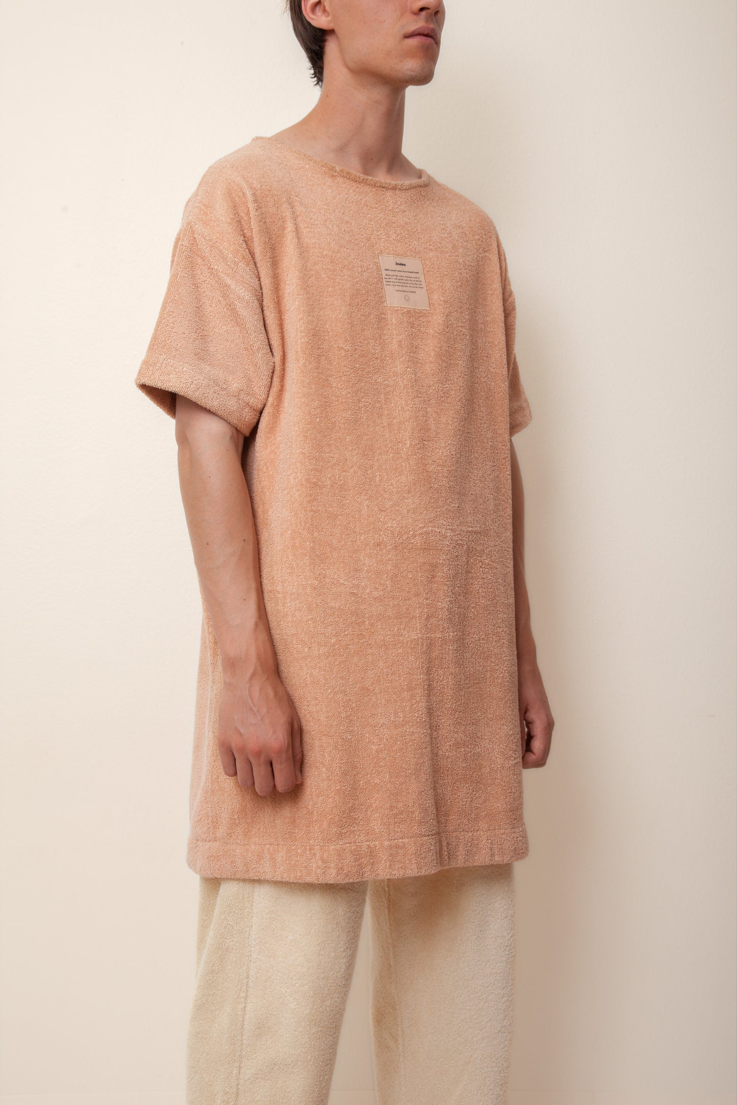 Unisex Overlong Terry Shirt in Coffee