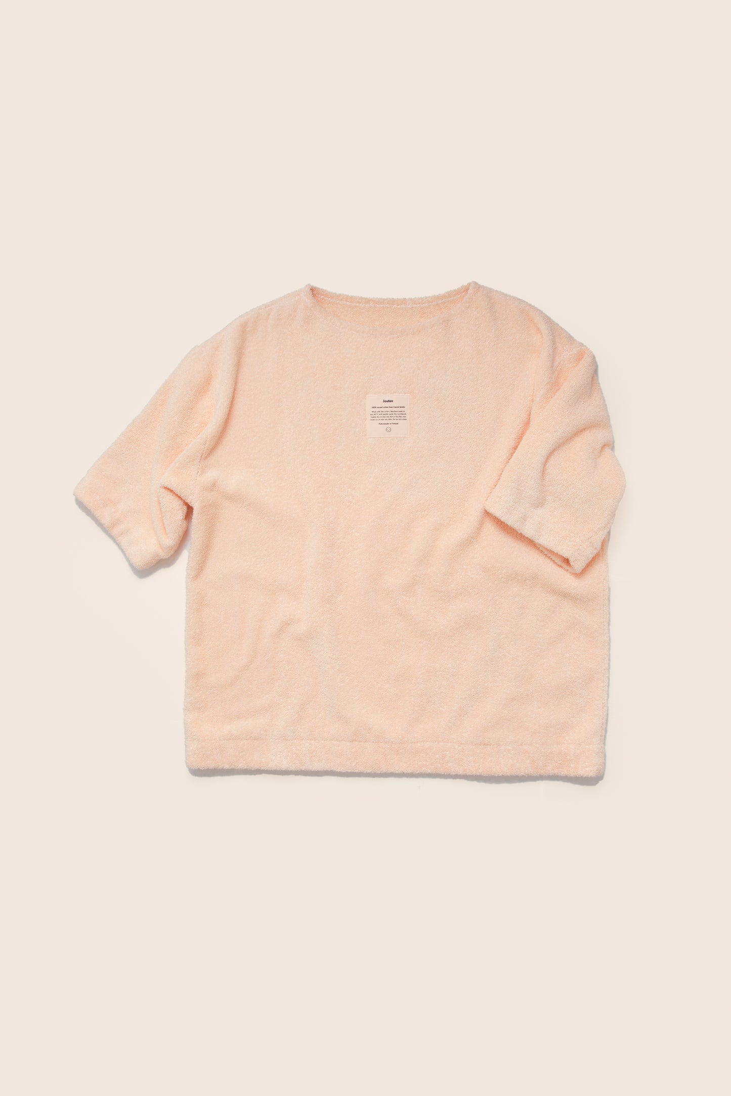 Unisex Terry Half Sleeve in Peach