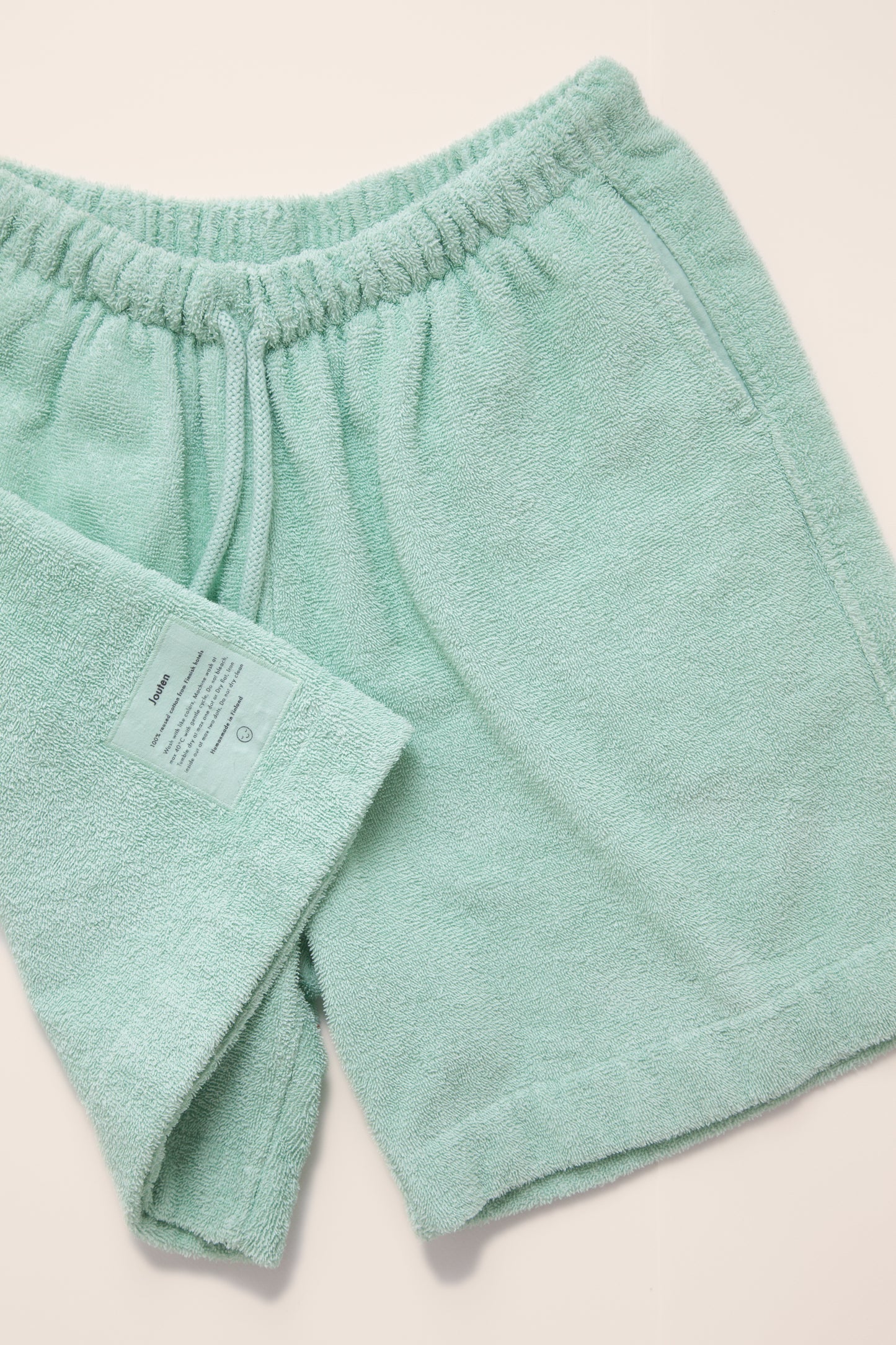 Unisex Terry Basketball Shorts in Mint