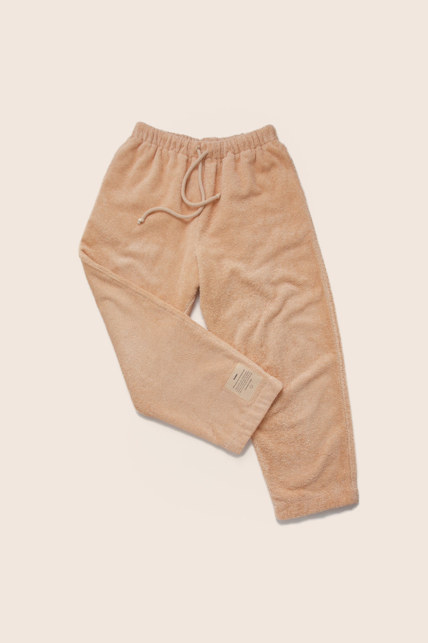 Unisex Cropped Terry Pants in Coffee