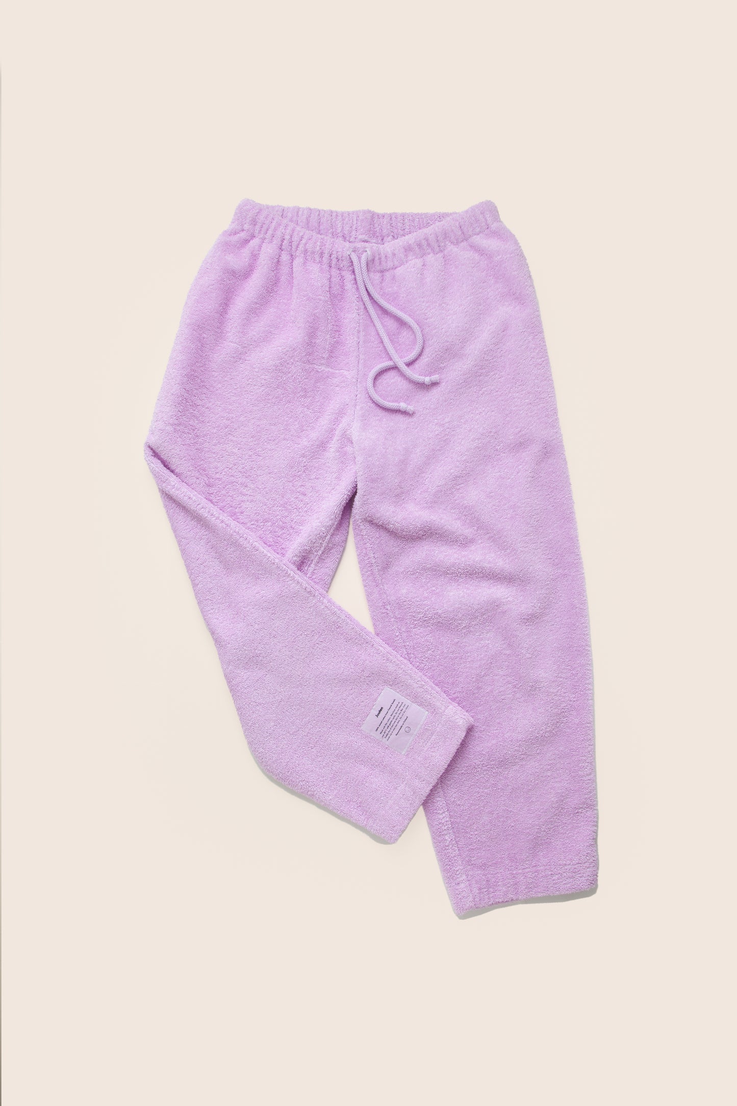 Unisex Cropped Terry Pants in Lupine