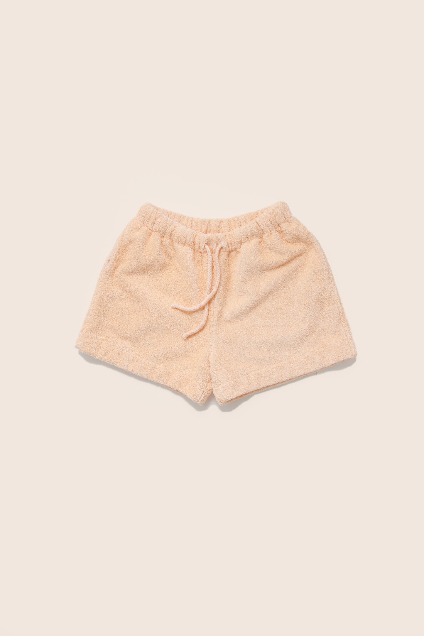 Unisex Terry Minishorts in Peach