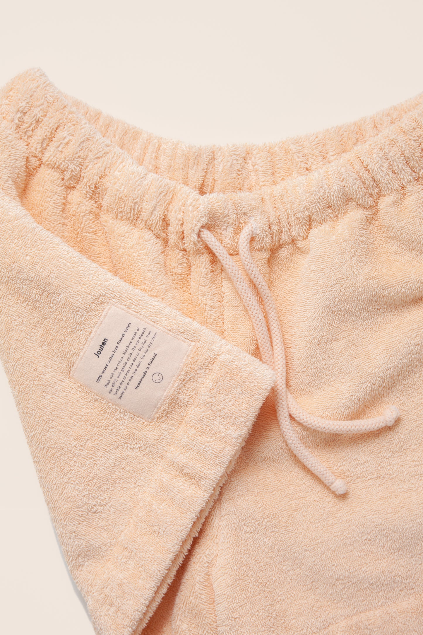 Unisex Terry Minishorts in Peach
