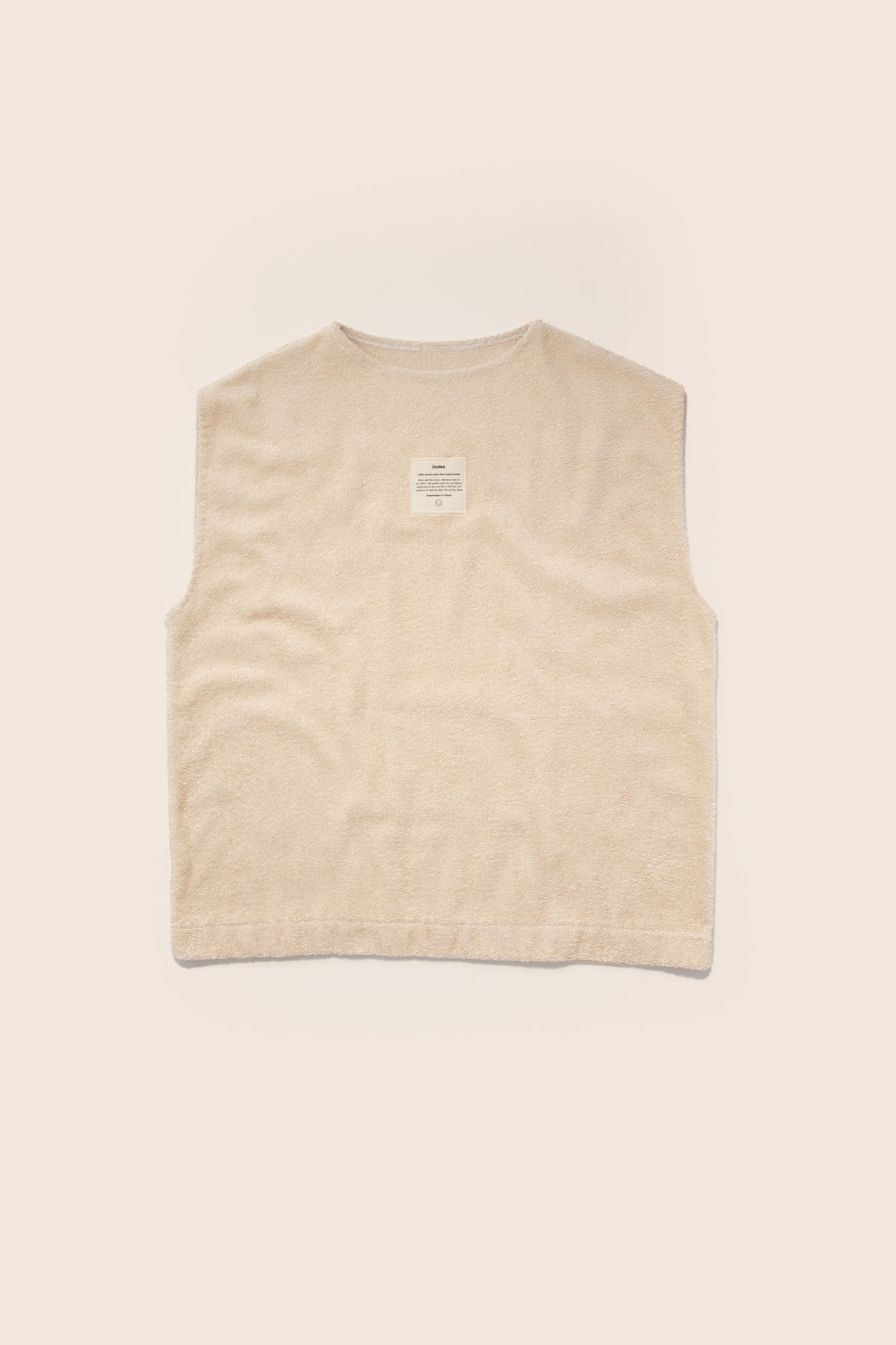 Unisex Sleeveless Terry Shirt in Sand