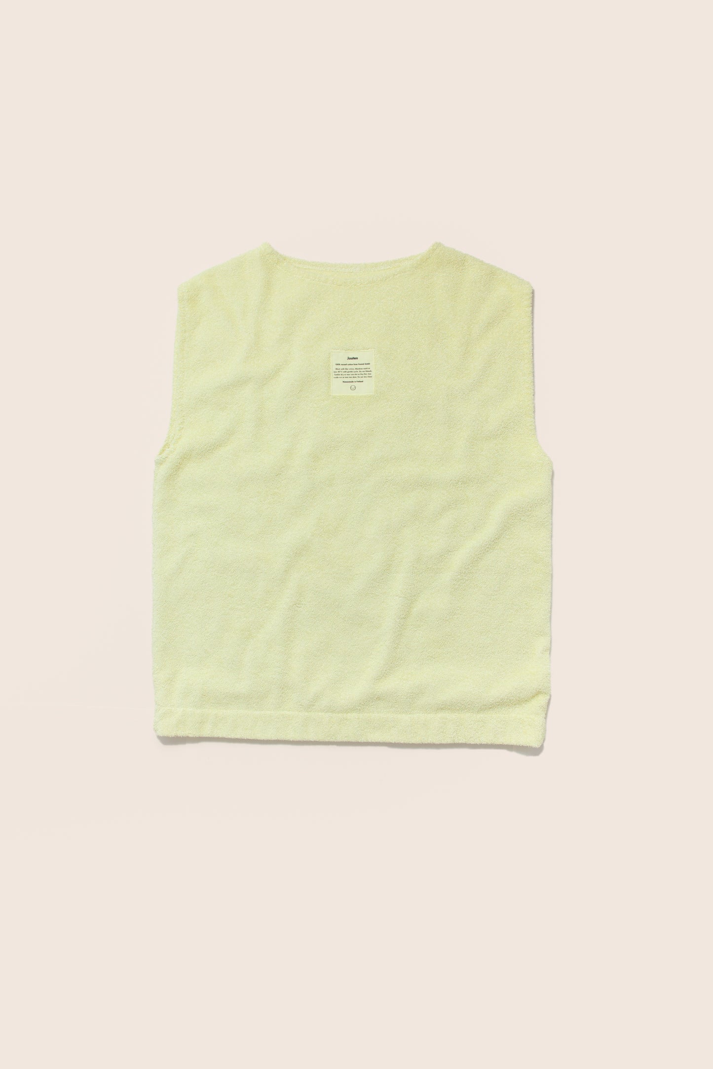 Unisex Sleeveless Terry Shirt in Lemon