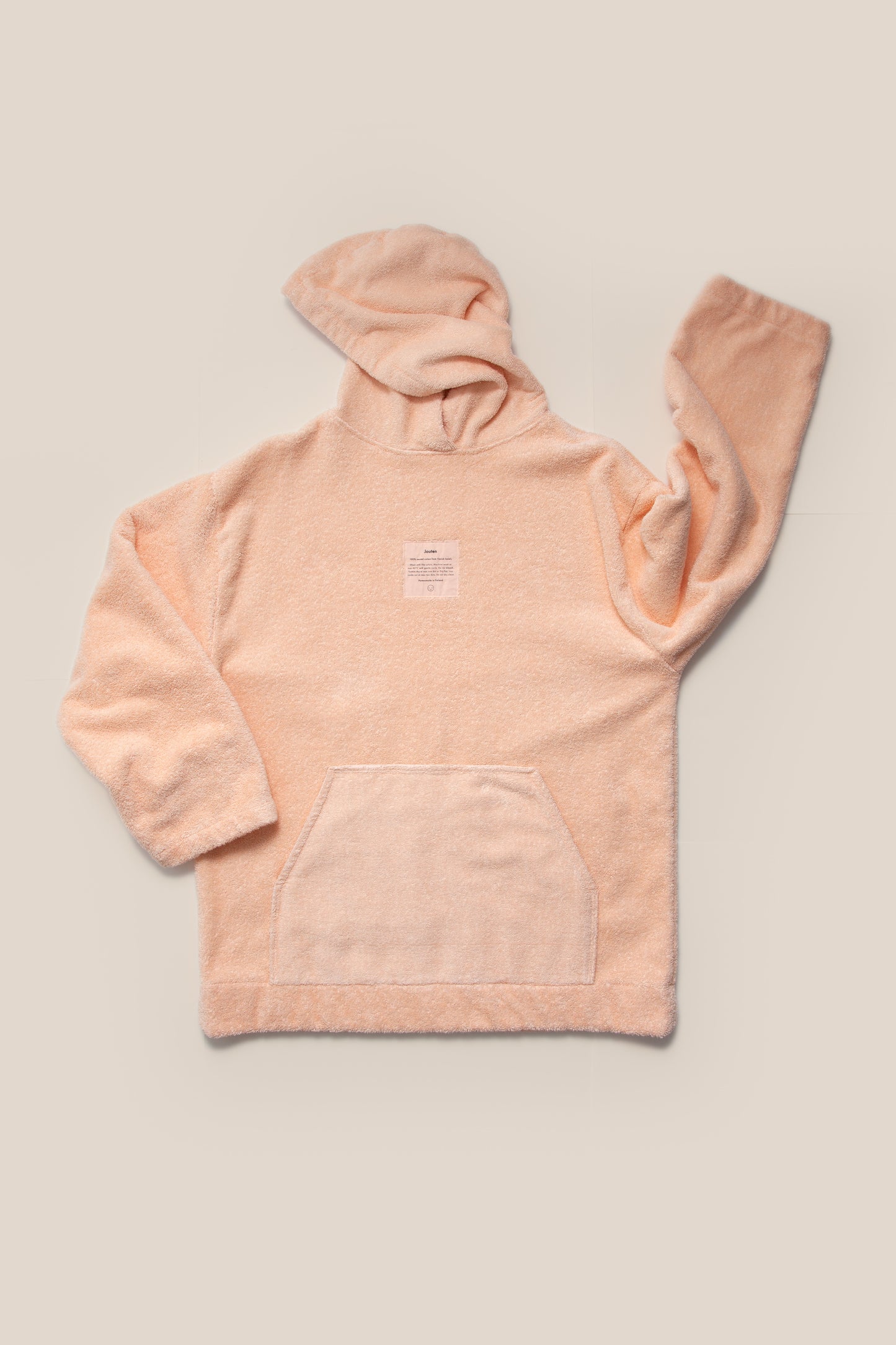 Unisex Regular Terry Hoodie in Peach