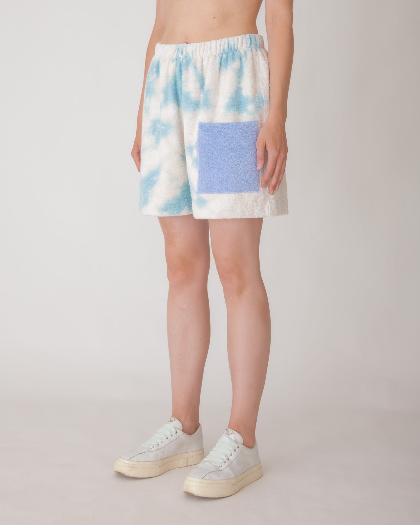 Unisex Cloudy Acid Terry Basketball Shorts