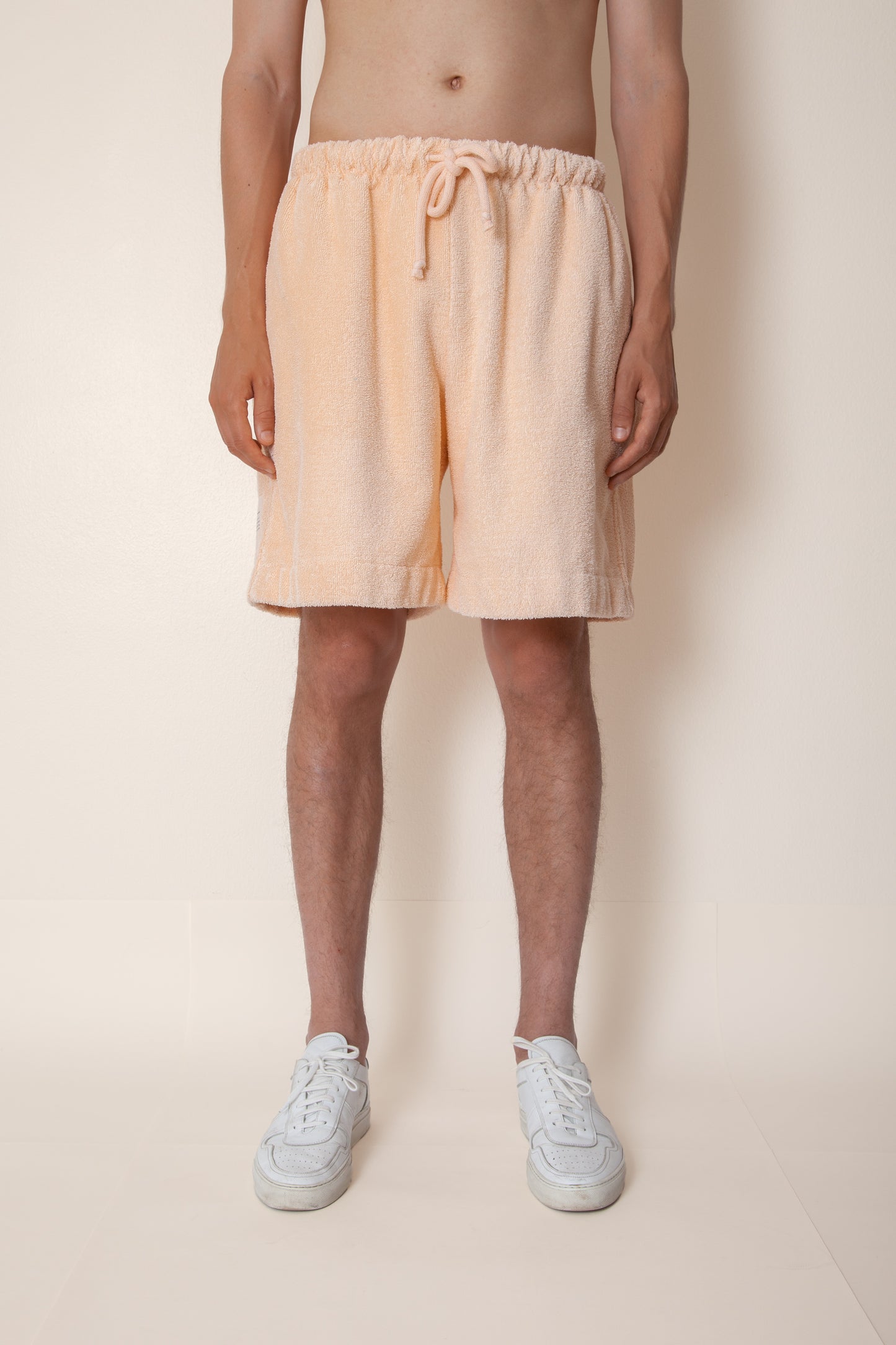 Unisex Terry Basketball Shorts in Peach
