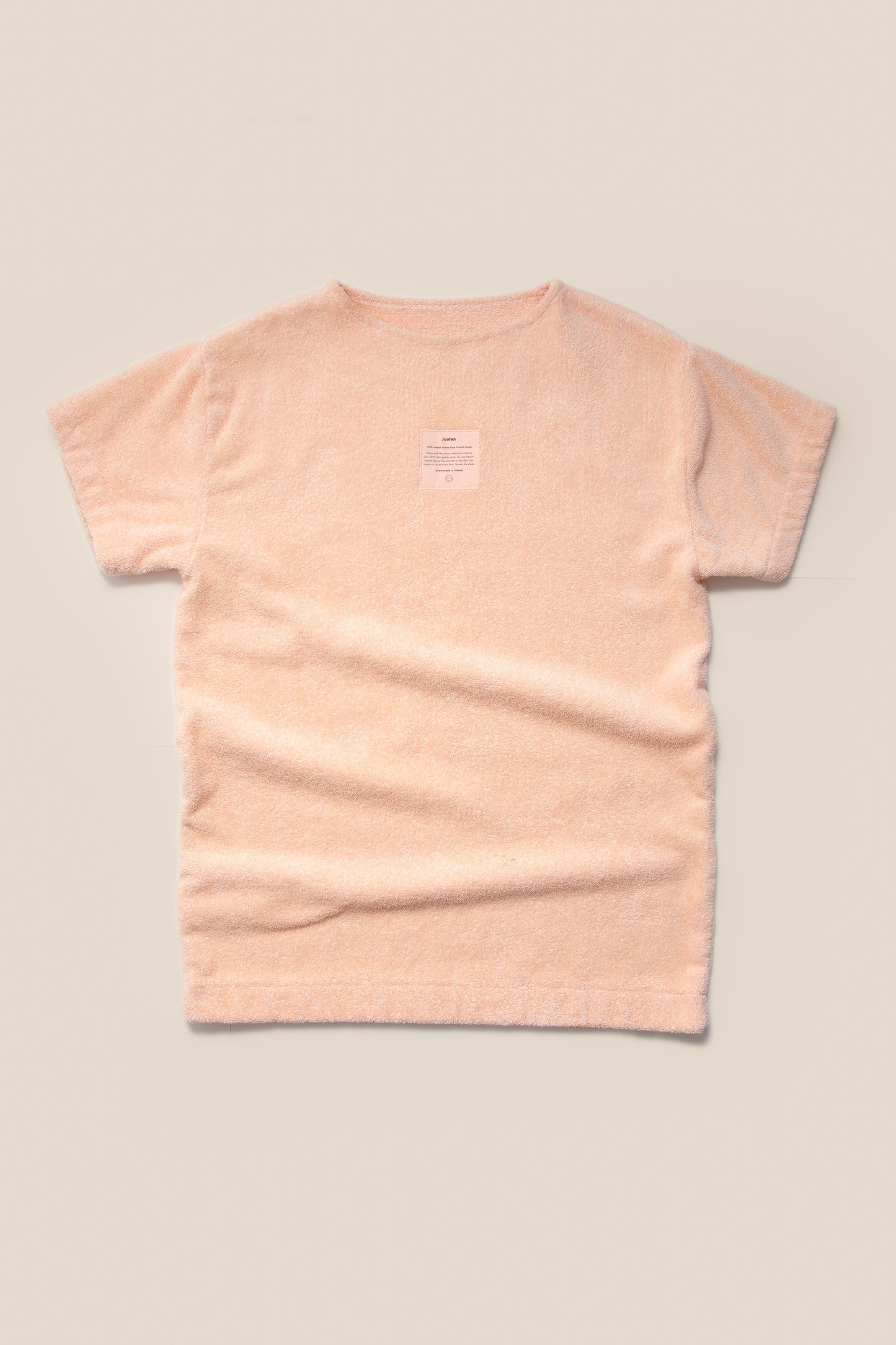 Unisex Overlong Terry Shirt in Peach